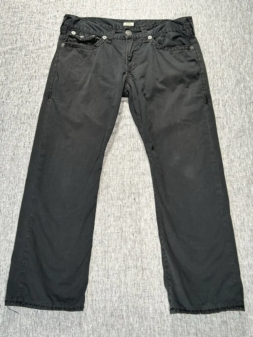 Vintage True Religion Ricky Super T Pants Mens 36x30 Relaxed Straight Black USA